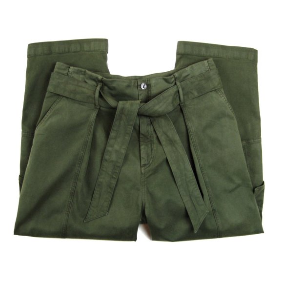 Anthropologie EDWIN Harlow Crop Cargo Pants Moss Green • 30 - Picture 5 of 10